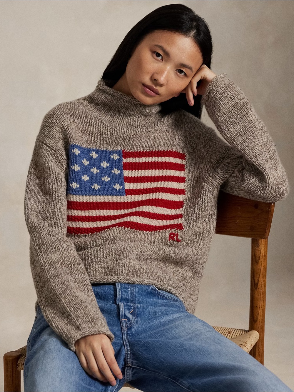 Polo Ralph Lauren American Flag Turtleneck Sweater - Picture 3 of 8